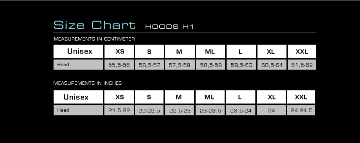 Waterproof Wetsuit Size Chart